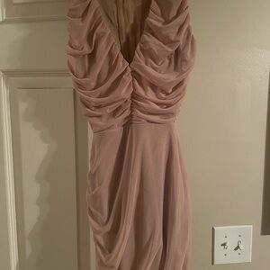 Nude bodycon cut out dress